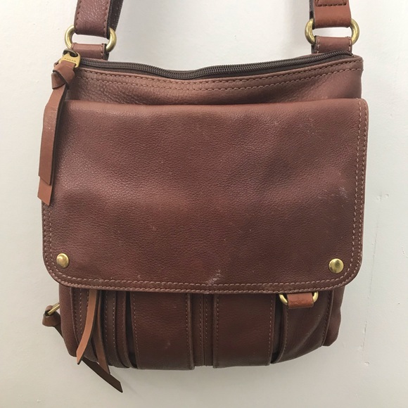Fossil Morgan Traveler Crossbody Leather Bag - Picture 1 of 8